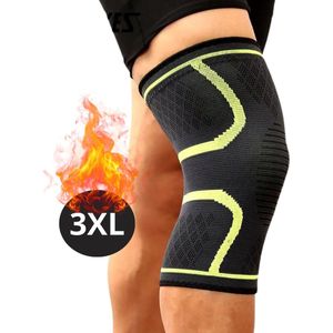 Livano Kniebrace - Sportbrace Knie - Knee Sleeves - Knee Sleeves Powerlifting - Compressie Knie Brace - Knee Wraps - Knee Support - Dames - Heren - Comfortabel - Groen - Maat XXXL