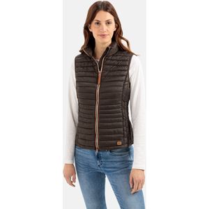 camel active Gewatteerd vest van gerecycleerd materiaal - Maat womenswear-42 - Braun