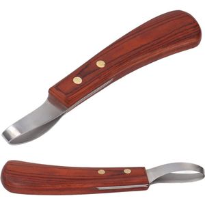 Multifunctionele Vee Paarden Hoefsnijder - RVS Snijder Houten Handvat - Hoeftrimmer Schaar - Gereedschap .