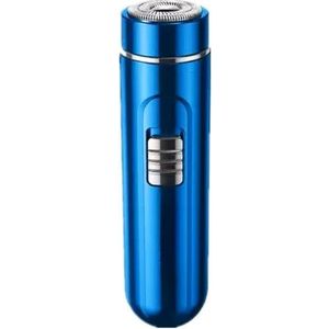 Krachtige Mini Scheerapparaat voor Dames en Heren - Gezicht en Lichaamshaar Trimmer - Usb Oplaadbare Shaver - Draagbaar en Lichte Reis editie - Kleur Blauw