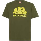 Sundek New Simeon Crew Neck With Logo T-shirt Met Korte Mouwen