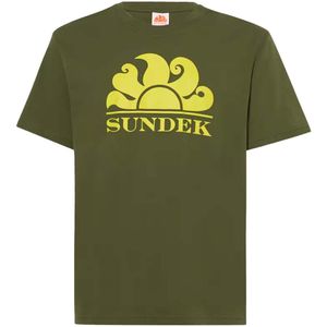 Sundek New Simeon Crew Neck With Logo T-shirt Met Korte Mouwen