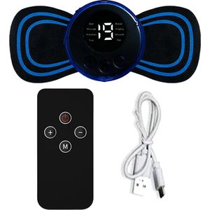 FineMart - Massage Apparaat met Afstandsbediening - Neuropathie Bloedcirculatie - Mini EMS Massage - Voor Nek Rug Taille Armen Benen Pijn - EMS - 8 Mode 19 Niveaus - Tens Apparaat - Draadloos - 152 standen