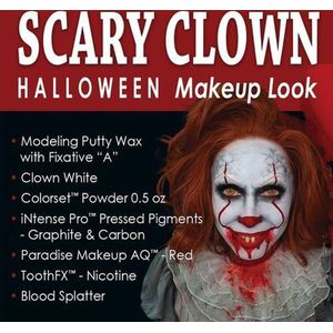 Complete Schmink Kit - Scary Killer Clown uit IT (met stap-voor-stap instructiefilmpje)