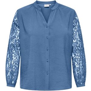 ONLY CARMAKOMA - CARKAMMY LIFE LS V-NECK LACE SHIRT WVN - Dames - Blouses