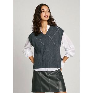 Pepe Jeans - PL702214 Vest Idris - Bruin - Katoen - Boxy Pasvorm
