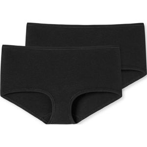 SCHIESSER 95/5 boxer (2-pack) - dames shorts biokatoen zwart - Maat: 36