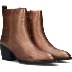 Notre-V Ki4563 Enkellaarsjes - Enkelboots met rits - Dames - Brons - Maat 35