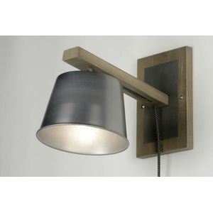 Lumidora Wandlamp 71869 - Voor binnen - EMMAAA - E14 - Grijs - Metaal