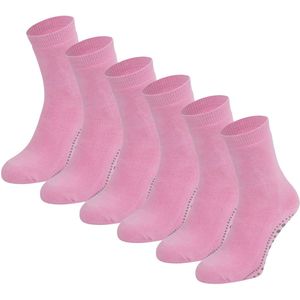Dames Antislip Sokken - Zwart - 6 Paar - Katoen