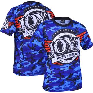 Joya Camouflage - T-shirt - Katoen - Blauw - XL