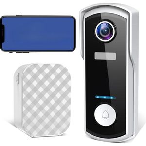 Video deurbel met camera - Deurbel met beeld - Slimme deurbel - Draadloze video deurbel - Beveiliging huis - Deurbel met app - WiFi deurbel - Nachtzicht - Tweeweg audio - Beveiligingscamera voordeur - Voor smartphone en tablet