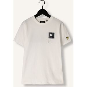 Lyle & Scott Disrupt Graphic Print T-shirt Polo's & T-shirts Jongens - Polo shirt - Wit - Maat 134/140