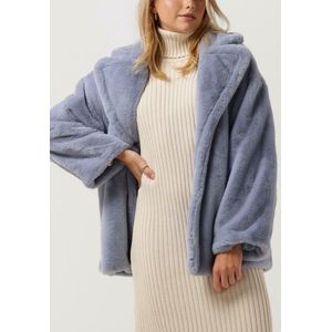 Notre-V Fur Coat Short Jassen Dames - Winterjas - Blauw - Maat L