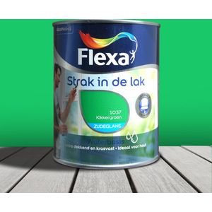 Flexa Strak In De Lak Acryl Zijdeglans Kikkergroen 1037 Kikkergroen - 750 ml- Lakverf - Dekkend - Binnen - Zijdeglans -