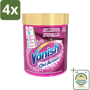 Vanish Oxi Action - Vlekkenverwijderaar - Wasbooster - Zonder Bleek - Gekleurde Was - 550 Gram - Voordeelverpakking - 4 stuks - Gekleurde was - Wasmiddel