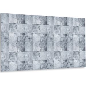 Tulup PVC Wandpaneel - Stenen Lappendeken Vinyl Wandpaneel - 100 cm x 50 cm - Grijs Wandpaneel PVC - 1 stuk - Vinyl Wandpaneel - Industrieel Muurpaneel - Wandbekleding Vinyl - Plaktegels Keuken en Badkamer