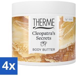 4 x Therme - Cleopatra's Secrets - Bodybutter - Hydraterend - Verzorgend - 225gr - Lichaamsbalsem - Hydraterende Bodybutter - Verzorging - Cleopatra - Luxe Verzorging