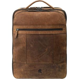 Pylos59 Laptoprugzak / Werktas / Rugtas - 15.6 inch - Leer - Hunter - Bruin