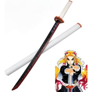 Living by ROKA® | Demon slayer: Kimetsu no Yaiba | Kyojuro Rengoku zwaard | Zwaard van schuim | Anime | Sumurai | Demon slayer | Kyojuro Rengoku | Samurai zwaard | Ninja | Cosplay | Fantasiespel | Decoratie | Zwaard met bewaarkoker