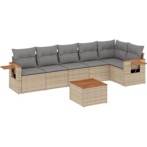 vidaXL-7-delige-Loungeset-met-kussens-poly-rattan-beige