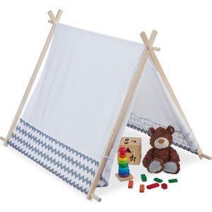 Relaxdays Tipi Speeltent Kind - Kindertent - Wigwam - Tent Kinderkamer - Indianentent