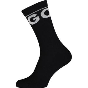 HUGO logo sokken sportief - hoge enkelsokken - zwart - Maat: 39-42