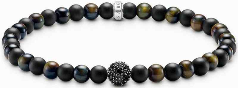 Thomas Sabo - A2184-806-7 - Armband - Heren - Gerecycled Zilver - Tijgeroog