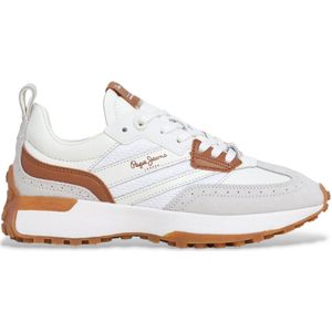 Pepe Jeans - PLS600017 Lucky Class - Leren Sneakers - Wit - Casual