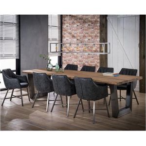 Eettafel Stam acacia 300x100 cm - naturel
