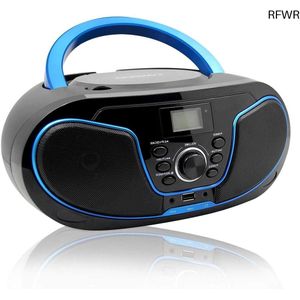 RFWR® Draagbare CD-radio en Boombox met USB, AUX en FM Radio