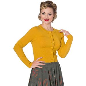 Dancing Days Cardigan -S- DOLLY Geel