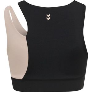 Hummel Damen T-Shirt Mt Riga Sports Bra 215615 Black/Chateau Grey-M