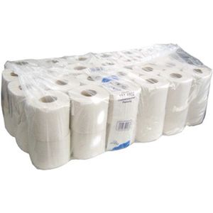Toiletpapier 2-laags, Grote Verpakking, Wit, 48 Rollen