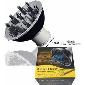 Professionele Diffuser fohn opzetstuk - universal – Universeel met siliconen voor krullen - universele borstel - haardroger - diffuser voor föhn ontworpen voor alle maten haardrogers - ontworpen voor alle maten haardrogers.
