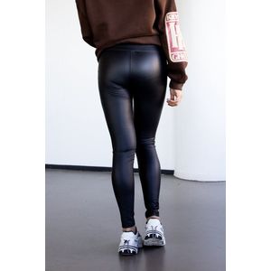 Gwen vegan leather legging black zwart label nior maat m/l dames corrigerende legging