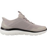 Skechers - Summits - Vrijetijdsschoen - Taupe/Zwart - Veterschoen met Memory Foam