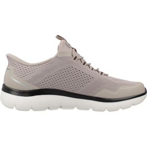 Skechers - Summits - Vrijetijdsschoen - Taupe/Zwart - Veterschoen met Memory Foam
