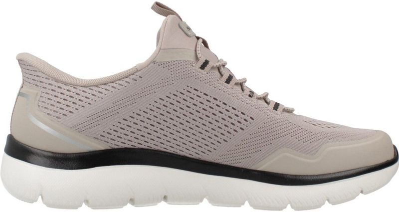 Skechers - Summits - Vrijetijdsschoen - Taupe/Zwart - Veterschoen met Memory Foam