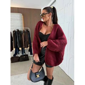 Bordeaux Vest Sasha - Cardigan - Oversized - Halflang