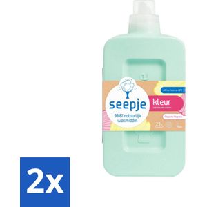 2 x Seepje - Wasmiddel - Vloeibaar & Kleurbeschermend - Kleur - Magische Magnolia - 23 Wasbeurten - 1 liter - Wasmiddel - Biologisch Wasmiddel - Wasmiddel Wol - Wasmiddel Zijde - Ecologisch Wasmiddel