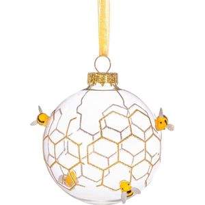 3D-bijen met honingraat kerstbal - Sass & Belle