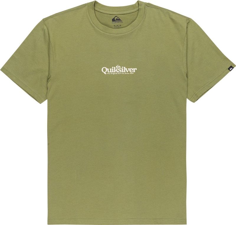 Quiksilver - Fineline - T-shirt - Groen - Katoenen Jersey Stof - Regular Fit