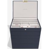 STACKERS - PEBBLE - Sieradendoos - Navy - Stapelbare 5-Set