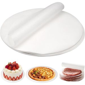 Round Baking Paper 150 Pieces 26 cm Non-Stick Coating for Air Fryers Hamburger Grill BBQ Pizza Cake