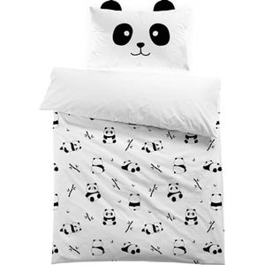 Panda Dekbedovertrek 120x150 cm voor Kinderen - Schattig 3D Design met Kussensloop - Microvezel Beddengoed