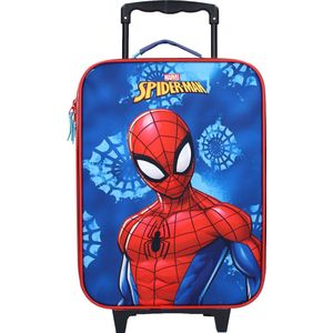 Spiderman reiskoffer voor kinderen - blauw - 32 x 11 x 42 cm - trolley