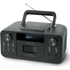 Draagbare DAB+ Radio met Bluetooth, CD-Speler, Cassettedeck, FM Radio en AUX-in – Ideaal voor Thuis en Reizen