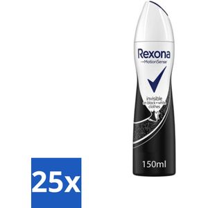 25 x Rexona - Invisible Diamond - Deodorant Spray - Anti-perspirant - 150 ml - 48 Uur Bescherming - MotionSense - Deodorant Spray
