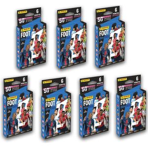 Panini Voetbal 2024-2025 Ligue 1 5 Blisters met 6 Zakjes en 2 Gratis Blisters